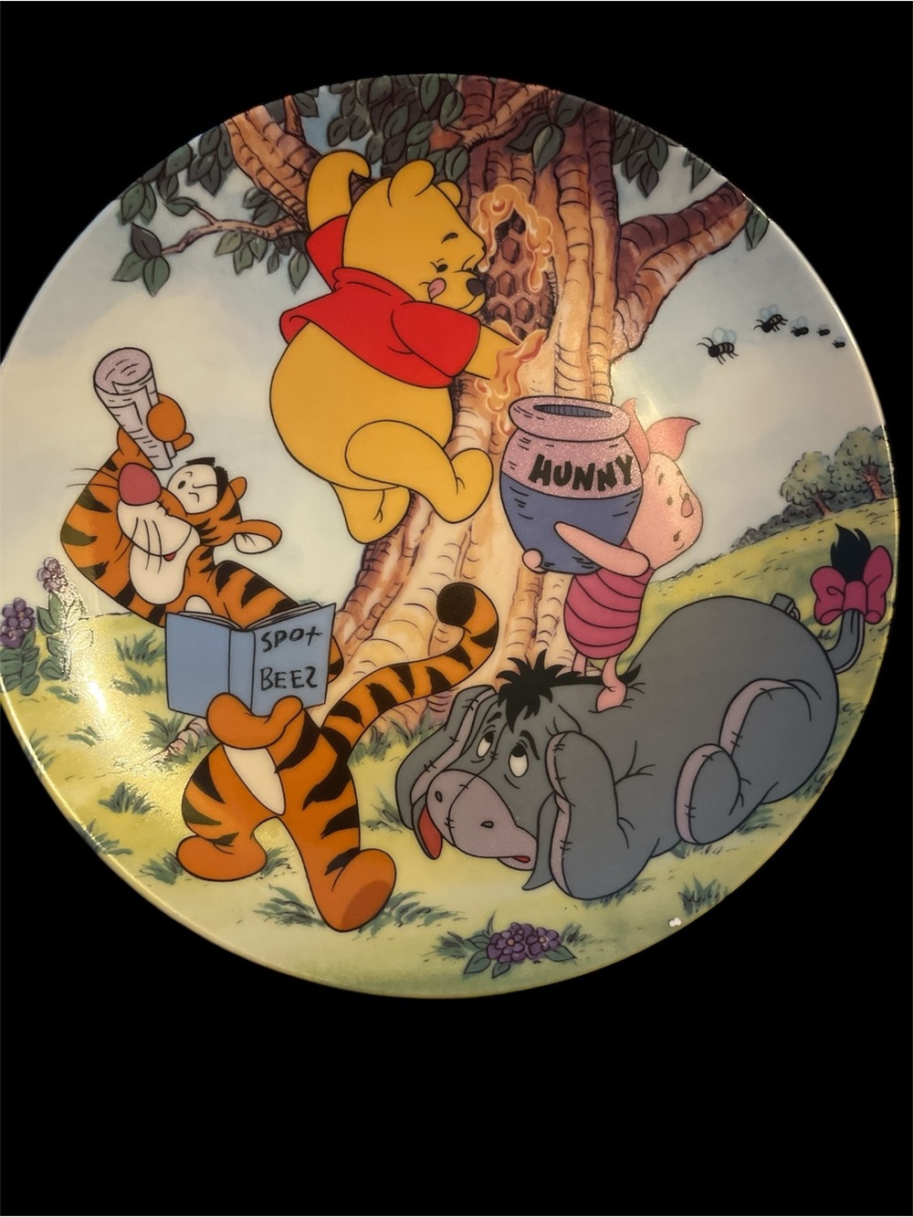 Winnie the Pooh Character Decorative Plate - A Sticky Situation